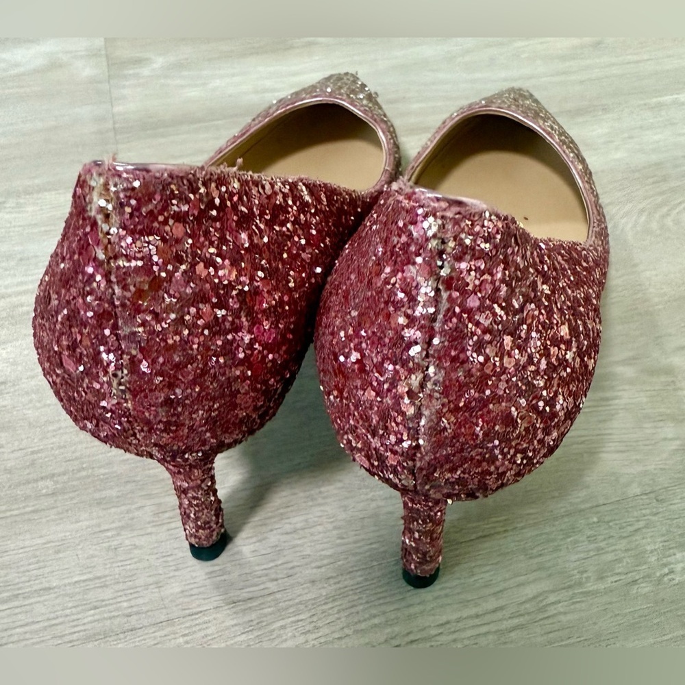 Jimmy Choo Pumps Women Size 35-4.5 Pink Silver Glitter Romy Pointed Toe Sparkle - Picture 14 of 15